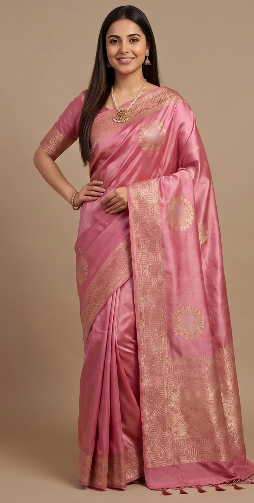 Baby Pink Designer Saree