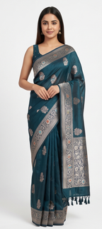 Peacock Banarasi Meenakari Saree