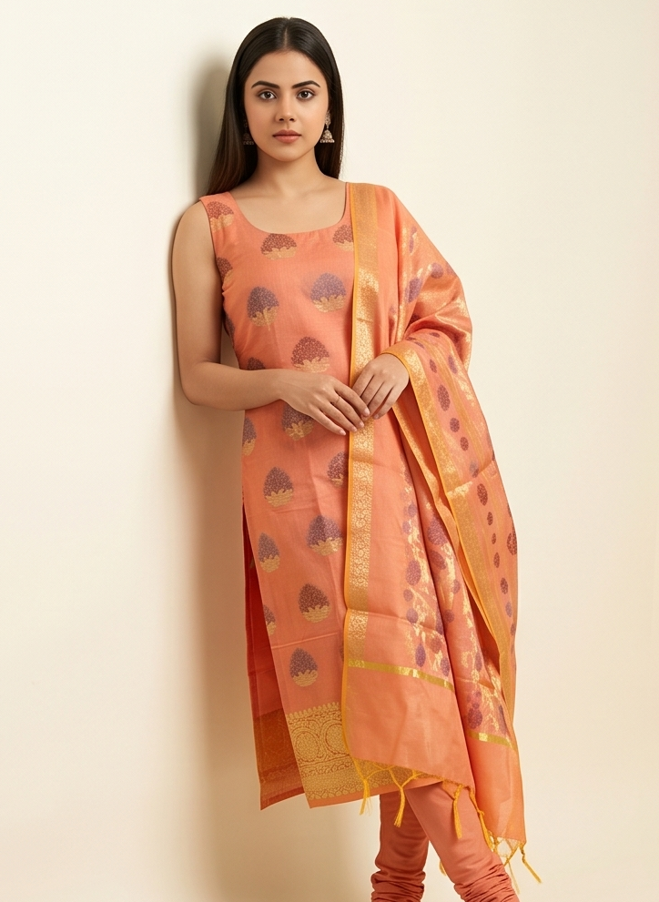 Orange Cotton Suit