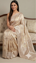 Pastel Meenakaari Tanchoi Silk Saree