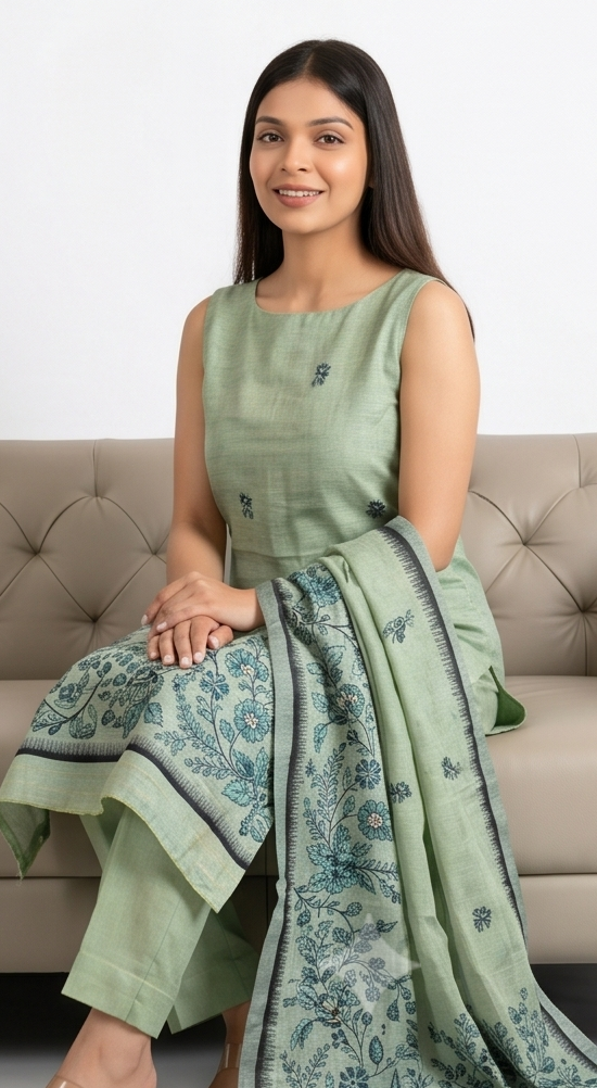 Sea Green Jamdani Suit