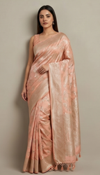 Light Orange Zari Weave