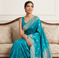 Ferozi Booti Silk Saree
