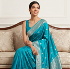 Ferozi Booti Silk Saree