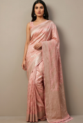 Pink Banarasi Zari Booti Silk