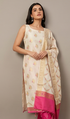 Pink Ivory Cotton Suit