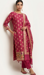 Berry Paithani Suit