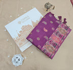 Deep plum Pashmina Resham