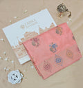 Peach Banarasi Silk Tanchoi Meenakari Saree