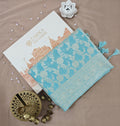 Ice Blue Katan Silk Banarasi Saree with Zari Work