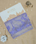 Lavender Designer Saree with Silver Zari