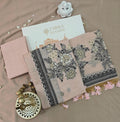 Light Peach Linen 3-Piece Suit with Embroidery