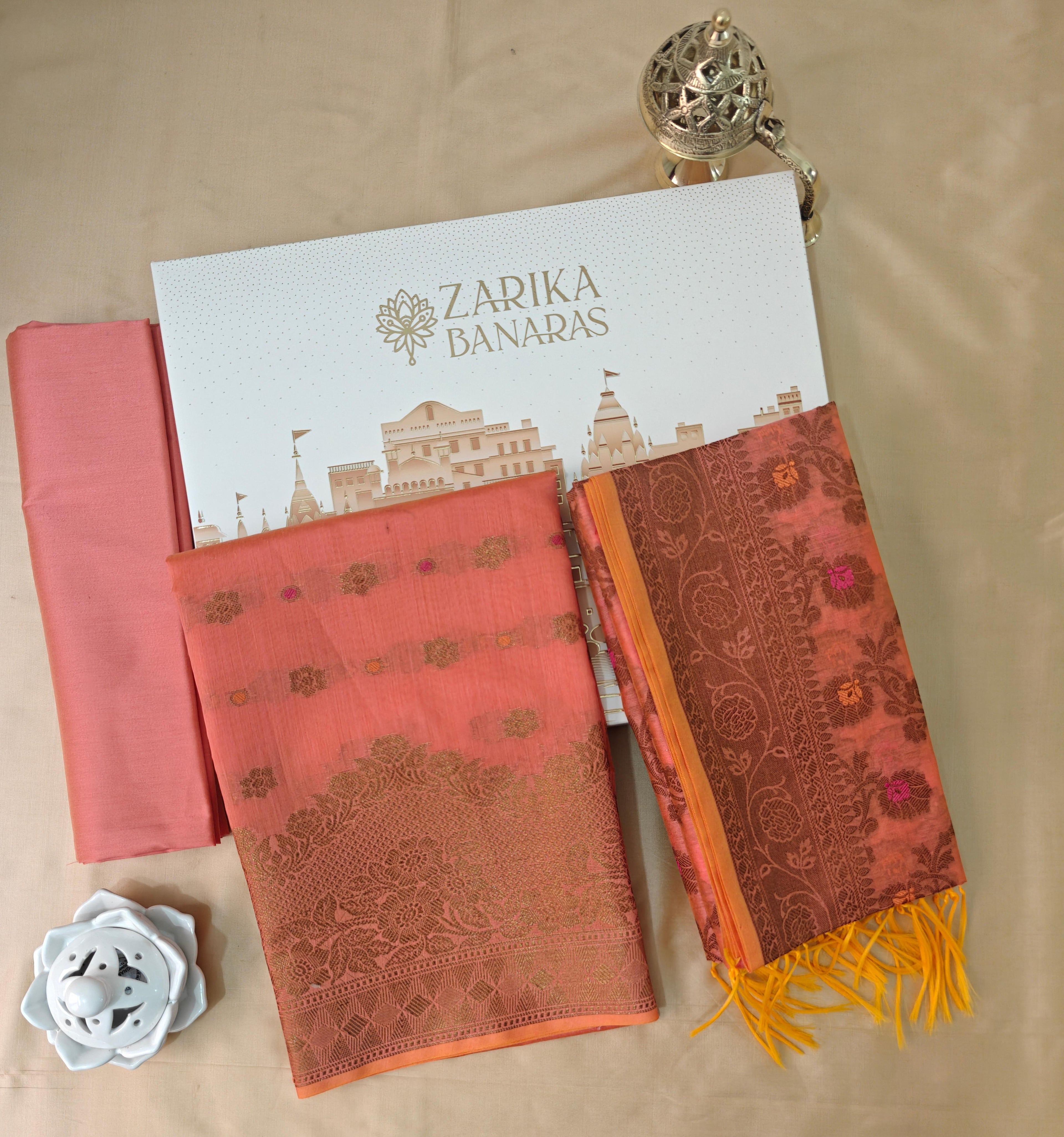 Rust Cotton 3-Piece Suit – Comfortable Summer Wear