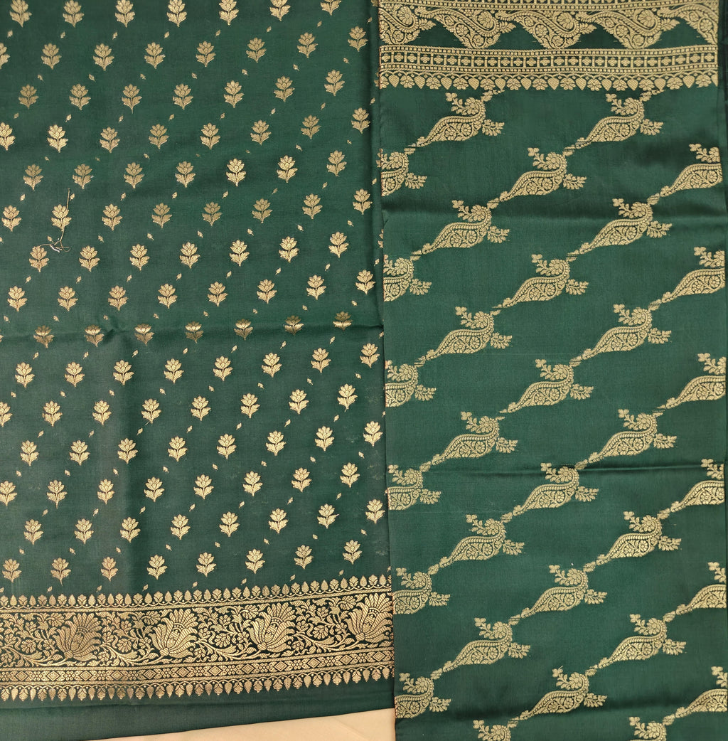 Mendhi Katan Silk 3-Piece Suit