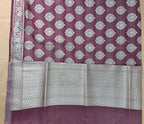 Wine Color Premium Silk 3-Piece Suit with Silver Zari & Heavy Dupatta