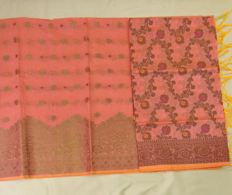 Rust Cotton Cotton Suit