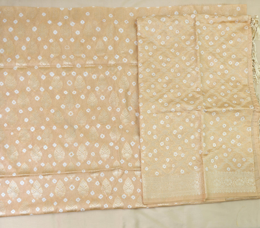 Yellow Premium silk 3-Piece Suit with Bandhej & Zari Booti and Banarasi Dupatta