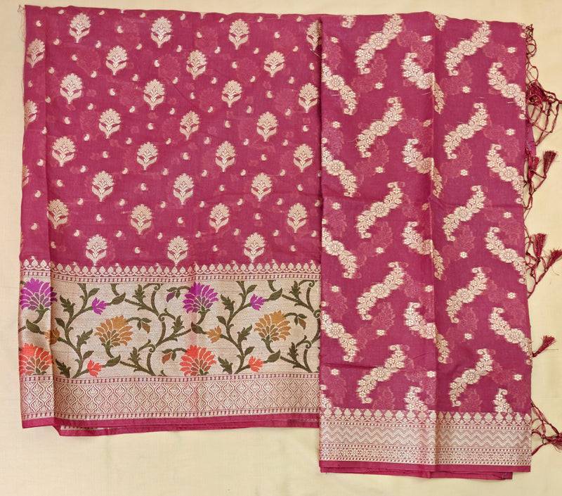 Berry Paithani Suit