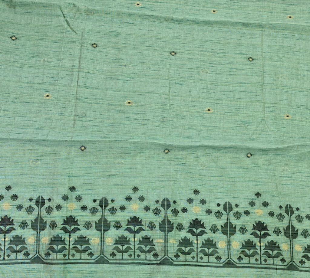 Dark Aqua Tussar Silk 3-Piece Suit – Elegant & Festive