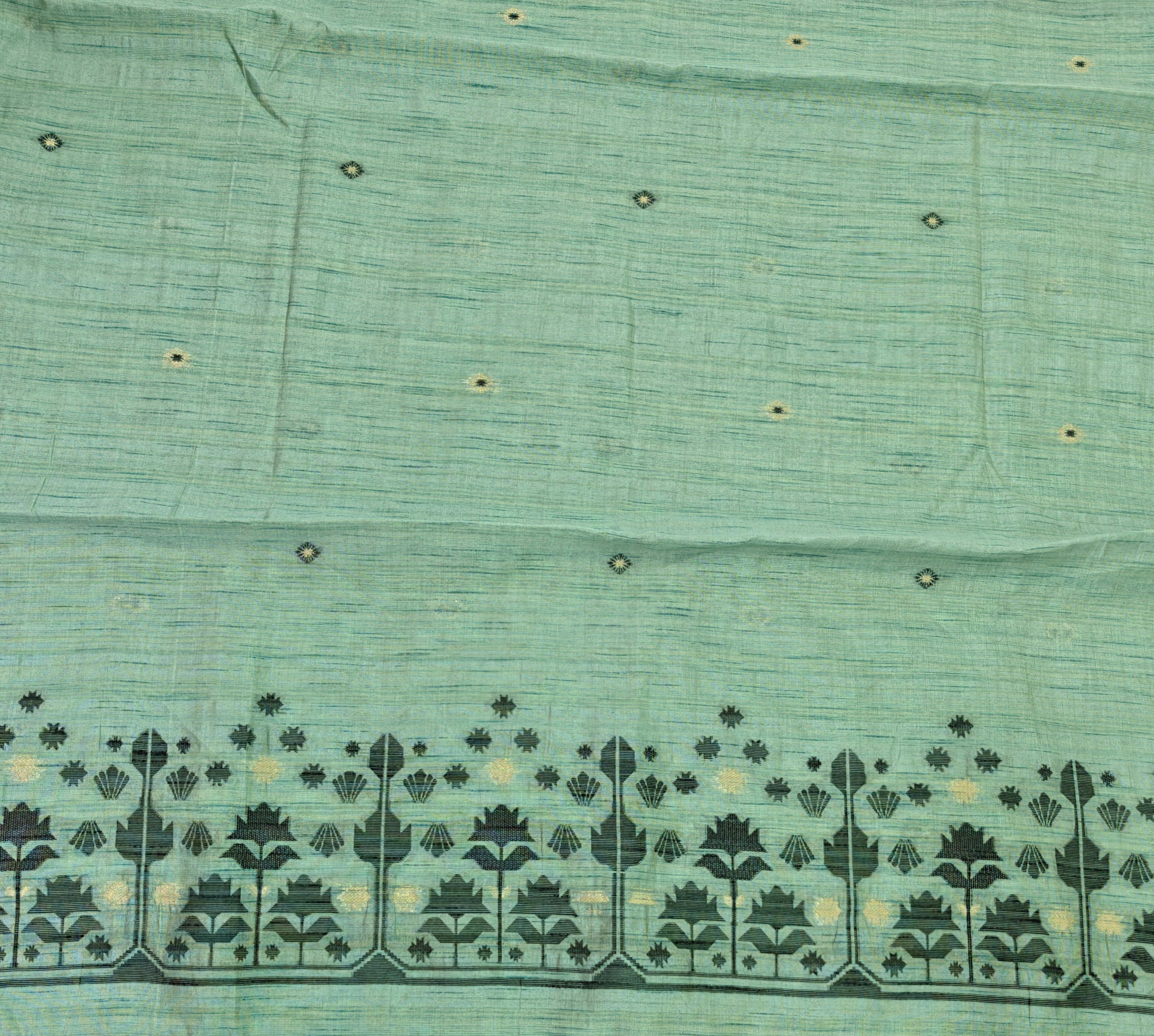 Dark Aqua Tussar Silk 3-Piece Suit – Elegant & Festive