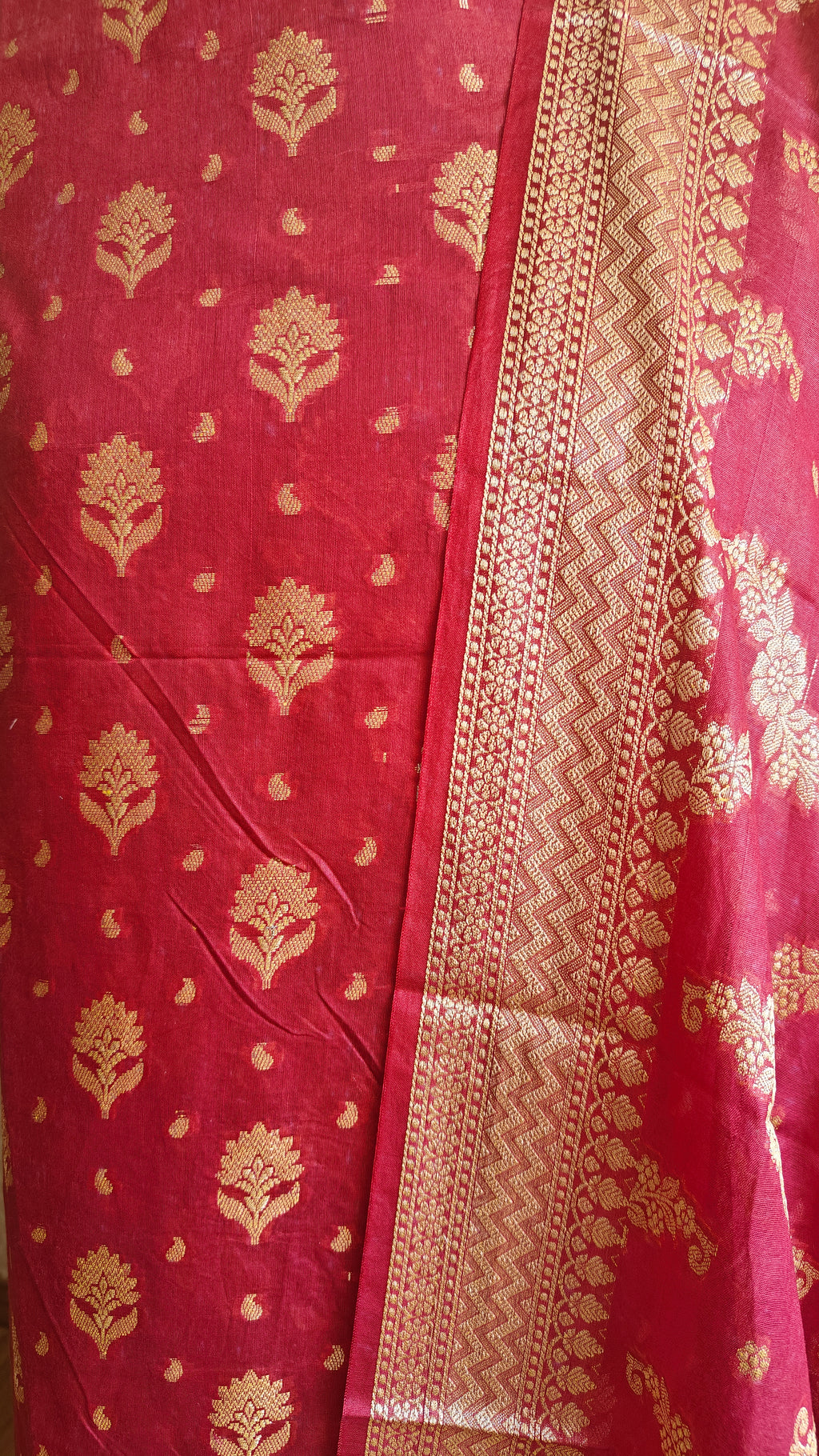 Berry Paithani Suit