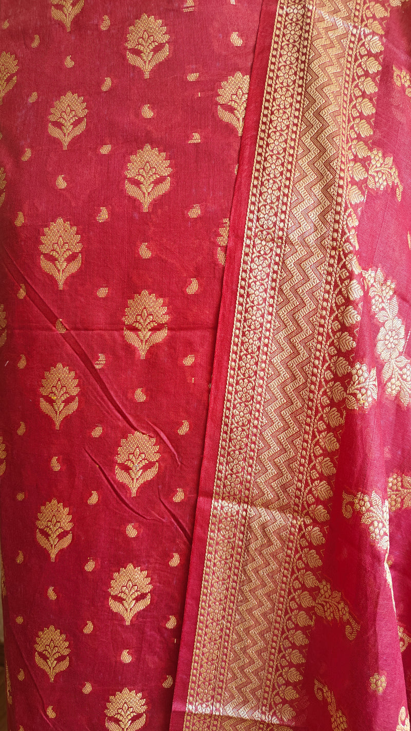 Berry Paithani Suit
