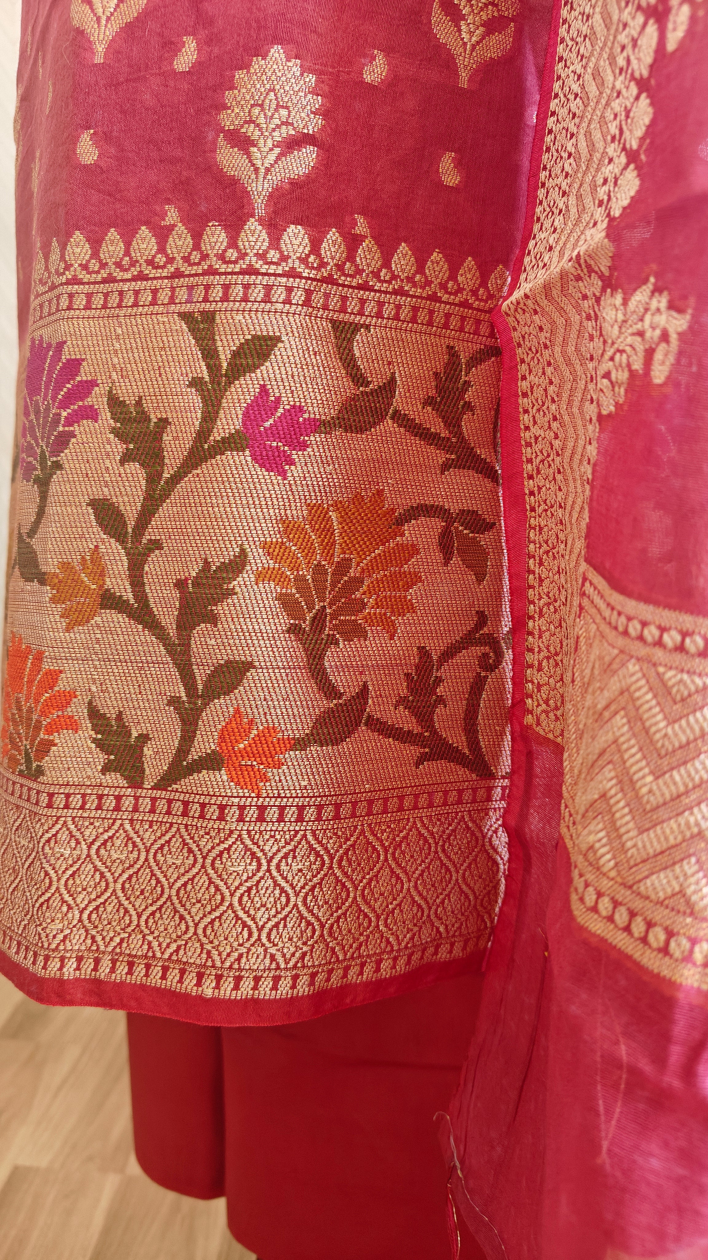 Berry Purple Paithani 3-Piece Suit