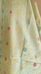 Mulmul cotton Pista Small booti suit