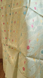 Mulmul cotton Pista Small booti suit