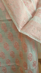Light Ferozi Cotton 3-Piece Suit