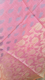 Cotton pink banarasi dupatta suit