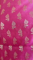 Rani & Grey Silk 3-Piece Suit with Banarasi Dupatta