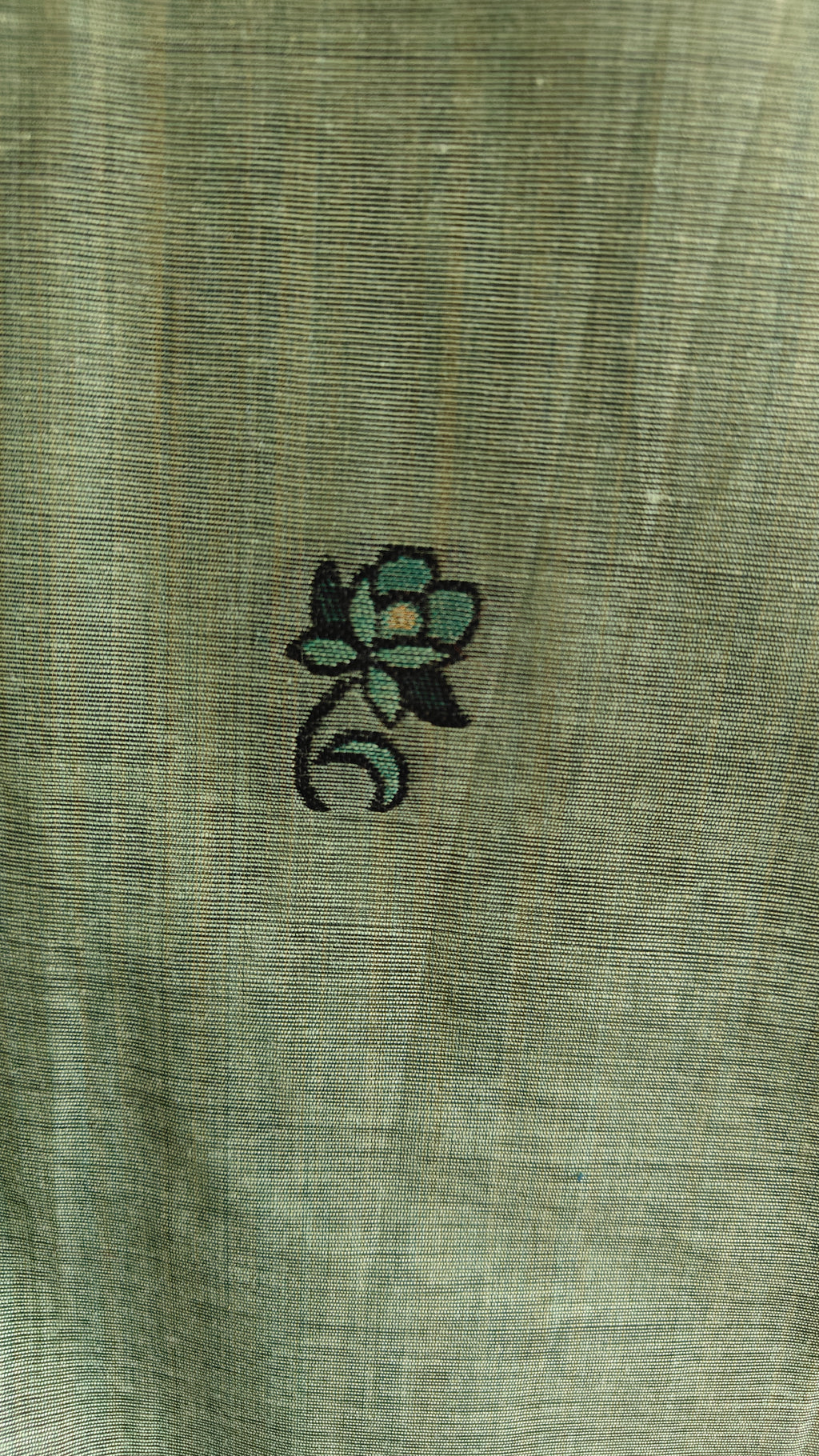 Sea Green Jamdani 3-Piece Suit with Thread Woven Floral Work