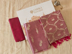 Elegant Pink Tissue Silk Suit with Crushed Tissue Dupatta