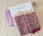 Elegant Pink Tissue Silk Suit with Crushed Tissue Dupatta