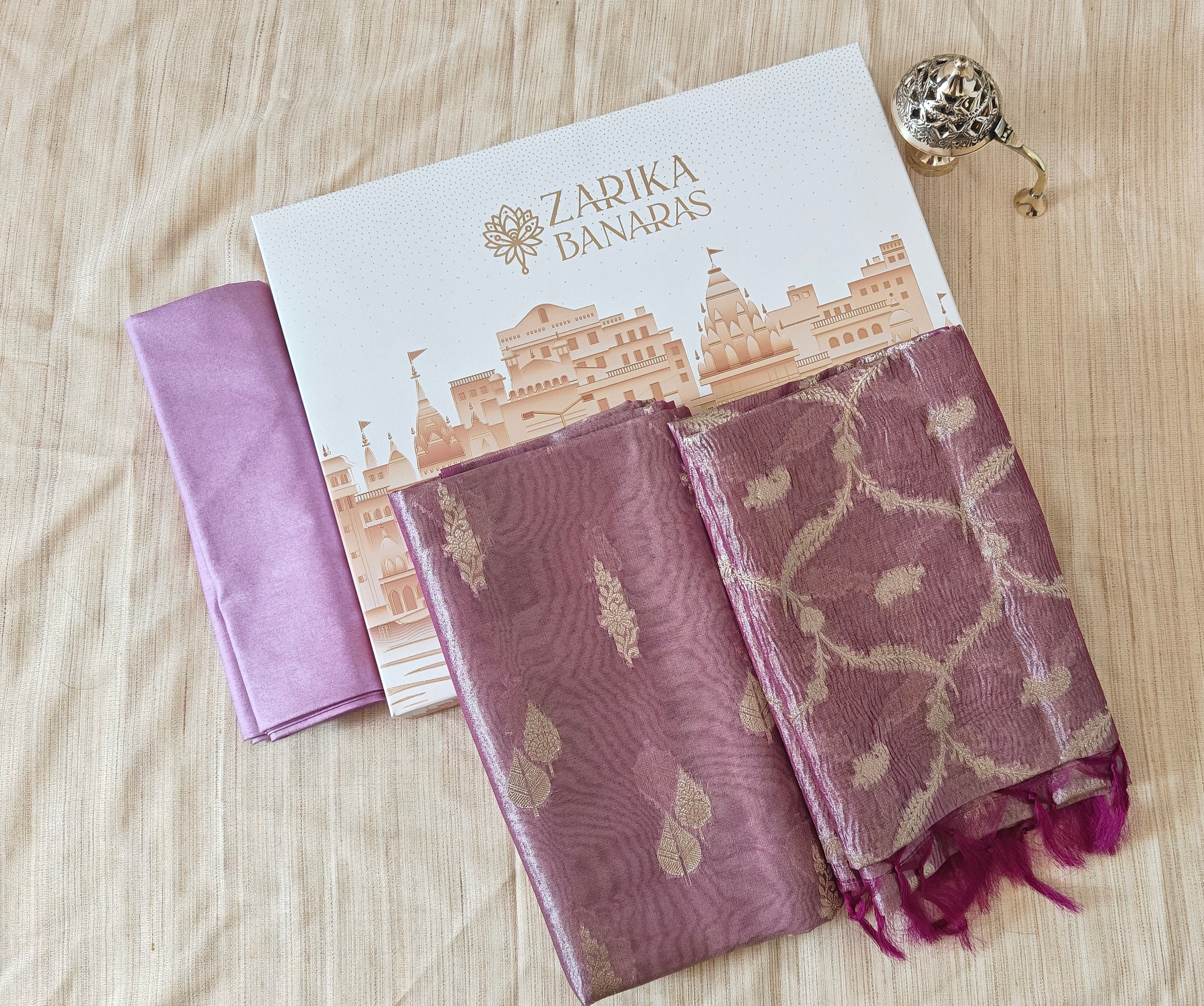 Elegant Pink Tissue Silk Suit with Crushed Tissue Dupatta