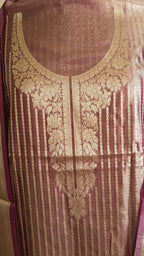 Elegant Plum Tissue Silk Suit with tissue Dupatta