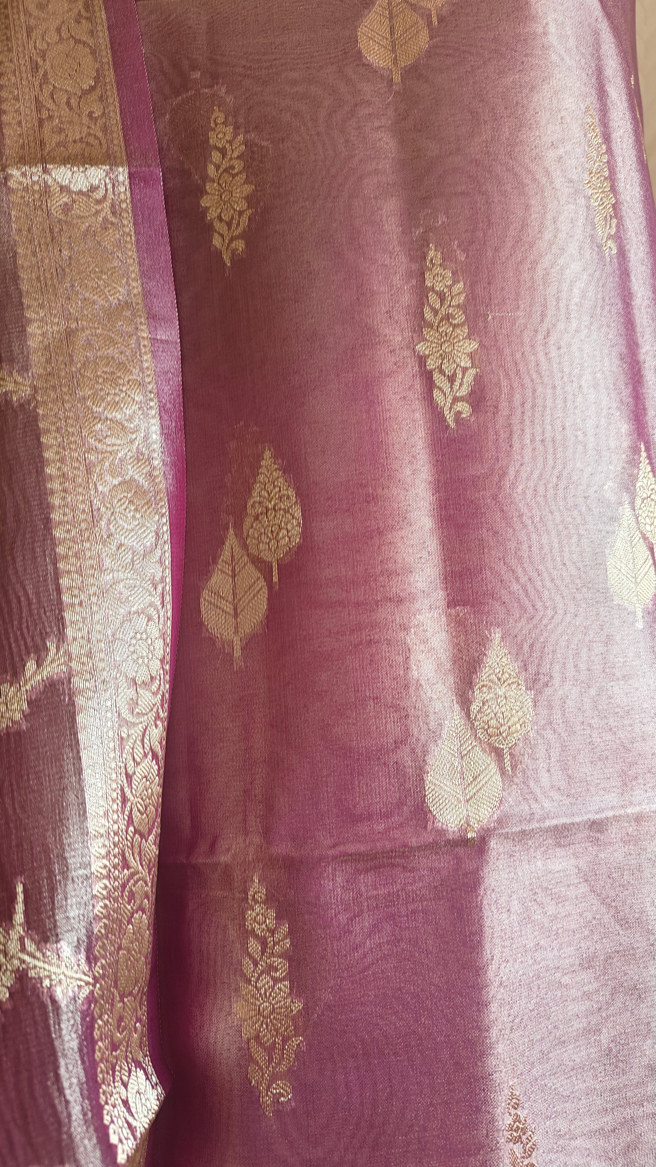 Elegant Pink Tissue Silk Suit with Crushed Tissue Dupatta