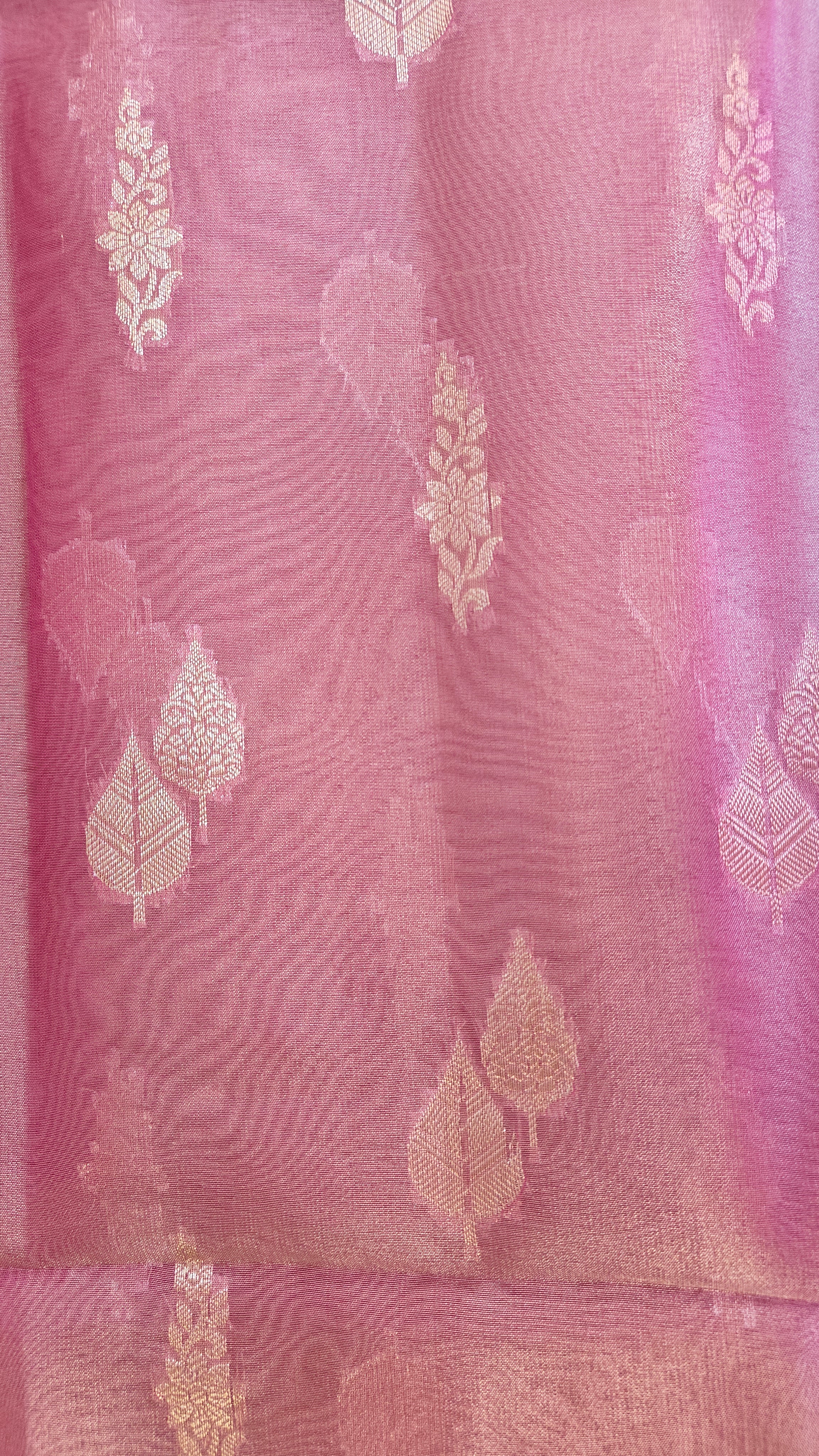 Elegant Pink Tissue Silk Suit with Crushed Tissue Dupatta