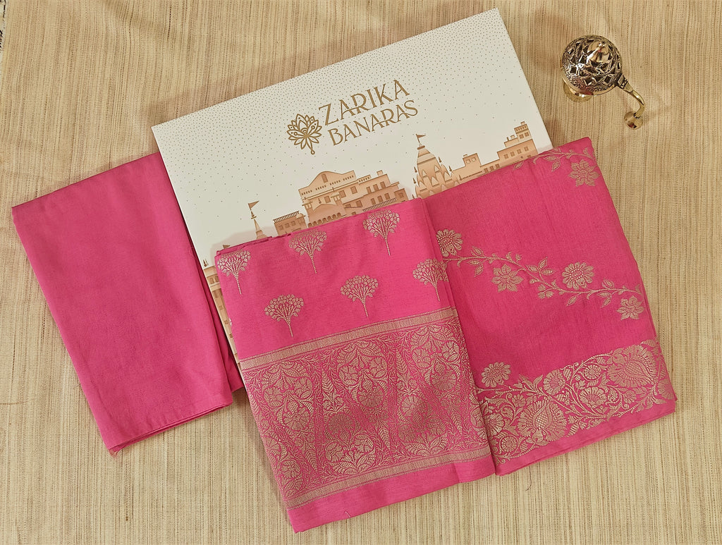 Soft Pink Mulmul Cotton 3-Piece Suit Set