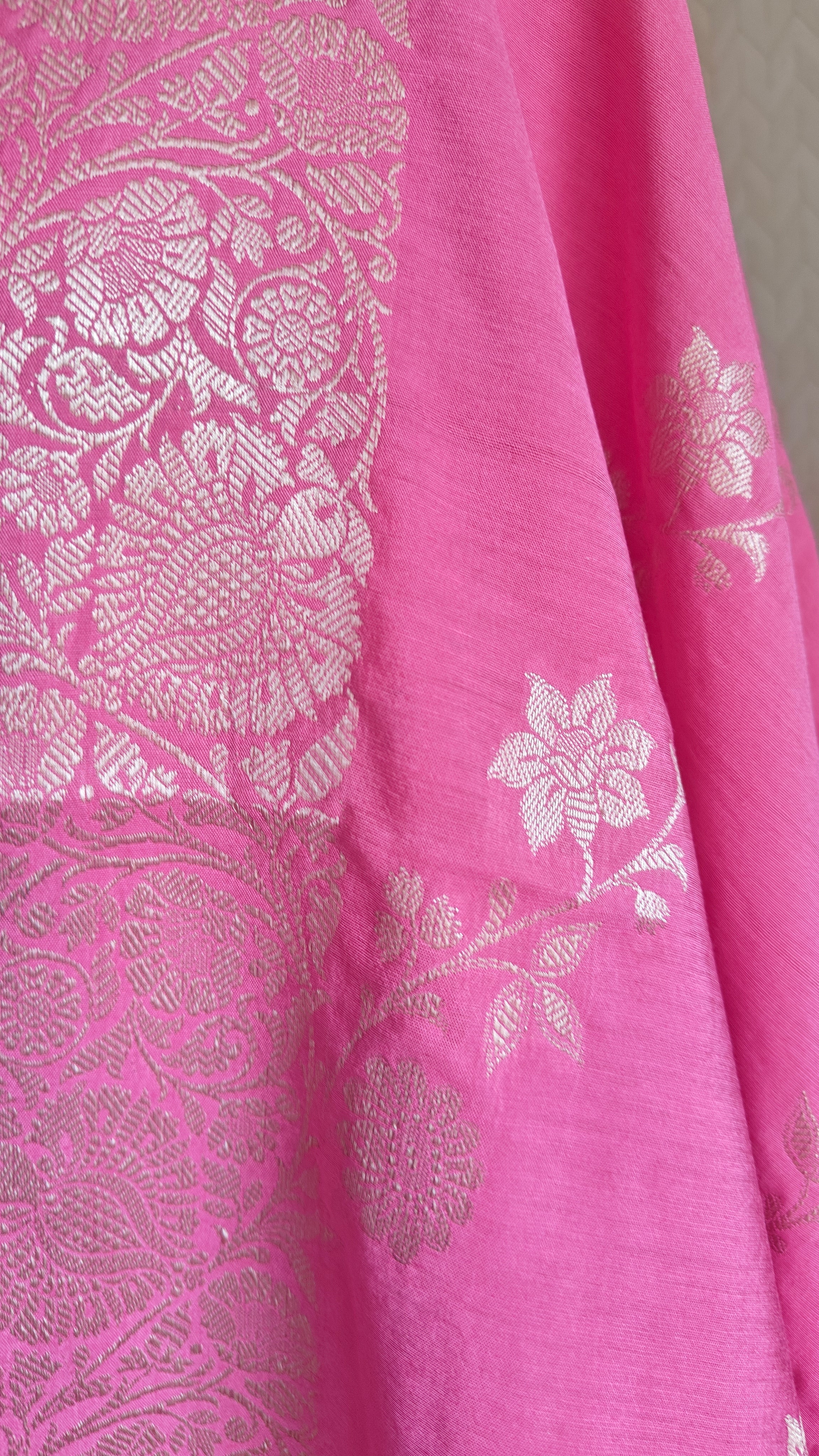 Soft Pink Mulmul Cotton 3-Piece Suit Set