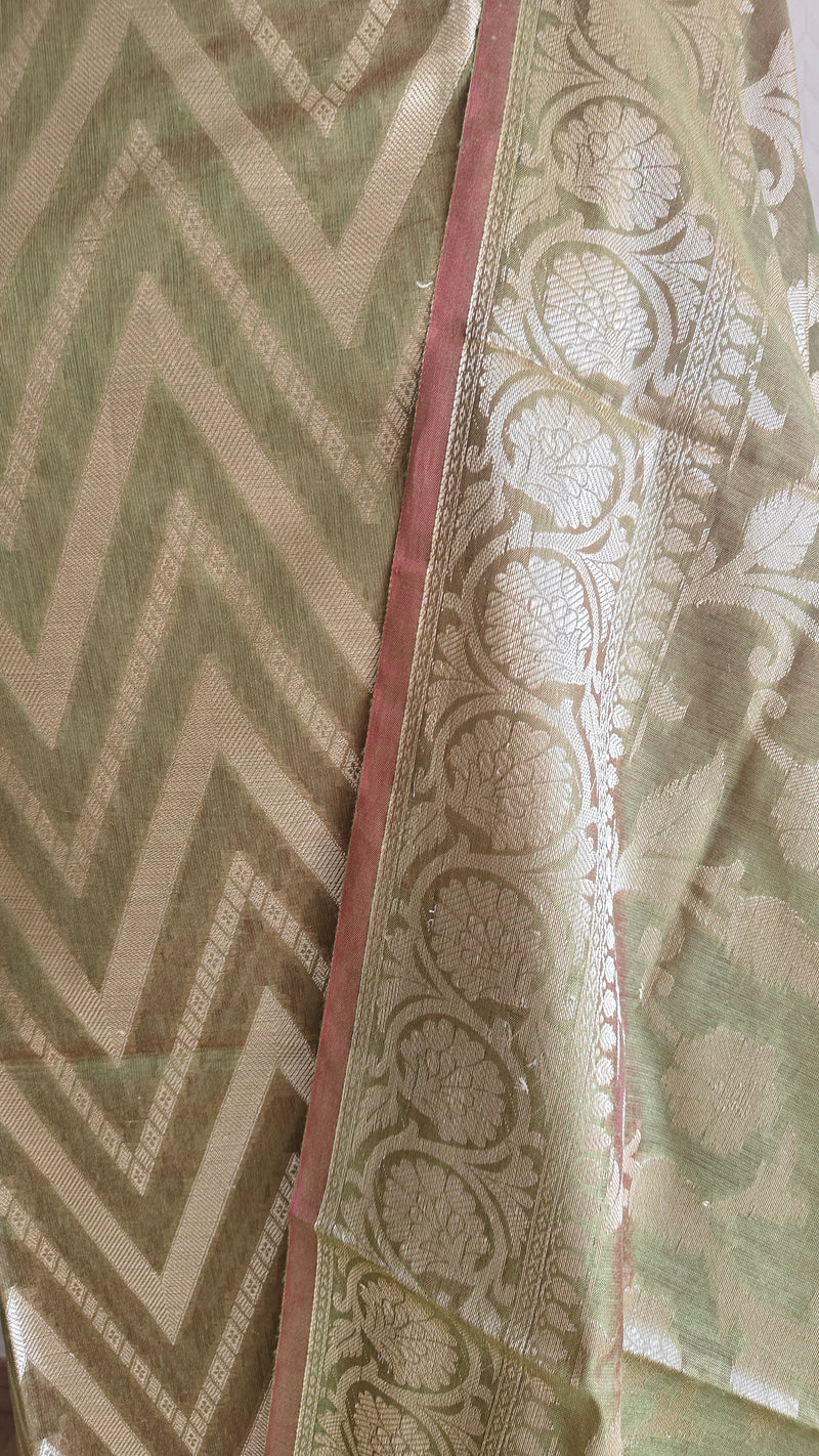 Mehndi Green Cotton Suit