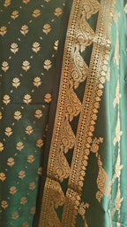 Mendhi Katan Silk 3-Piece Suit