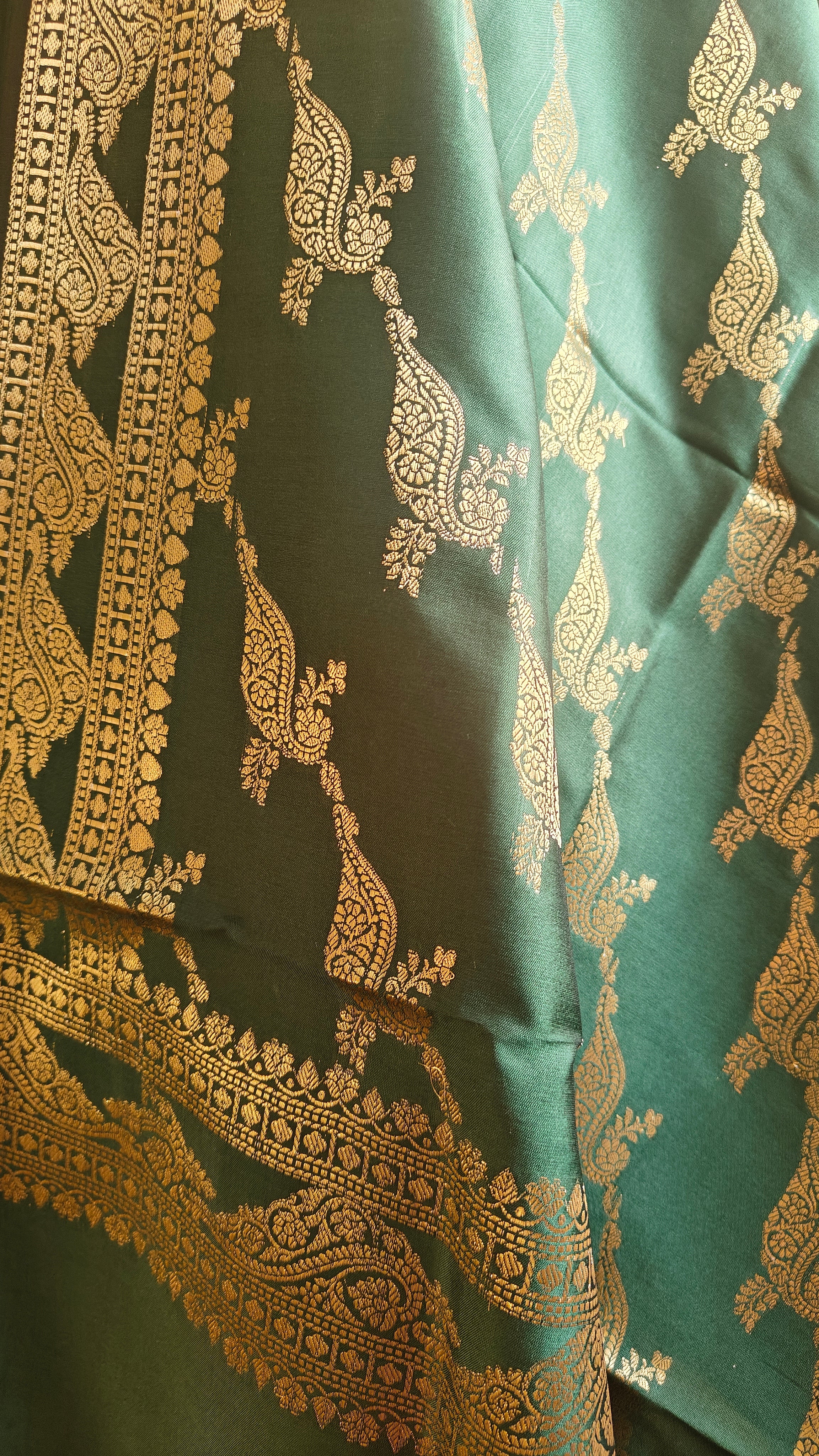 Mendhi Katan Silk 3-Piece Suit