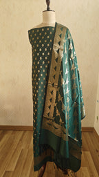 Mendhi Katan Silk 3-Piece Suit