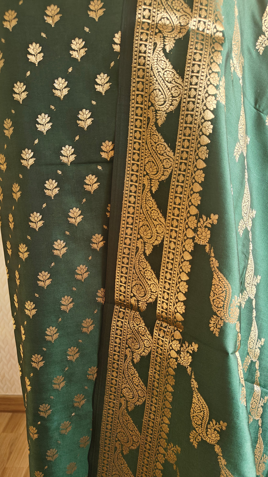 Mendhi Katan Silk 3-Piece Suit