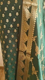 Mendhi Katan Silk 3-Piece Suit