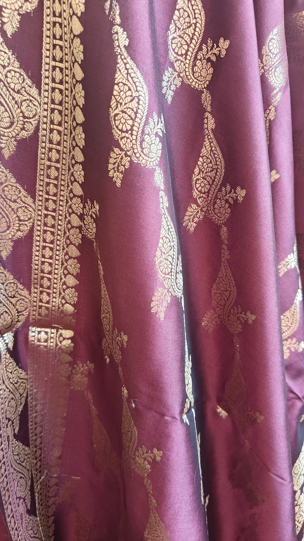 Maroon Katan Silk 3-Piece Suit