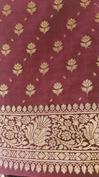 Maroon Katan Silk 3-Piece Suit