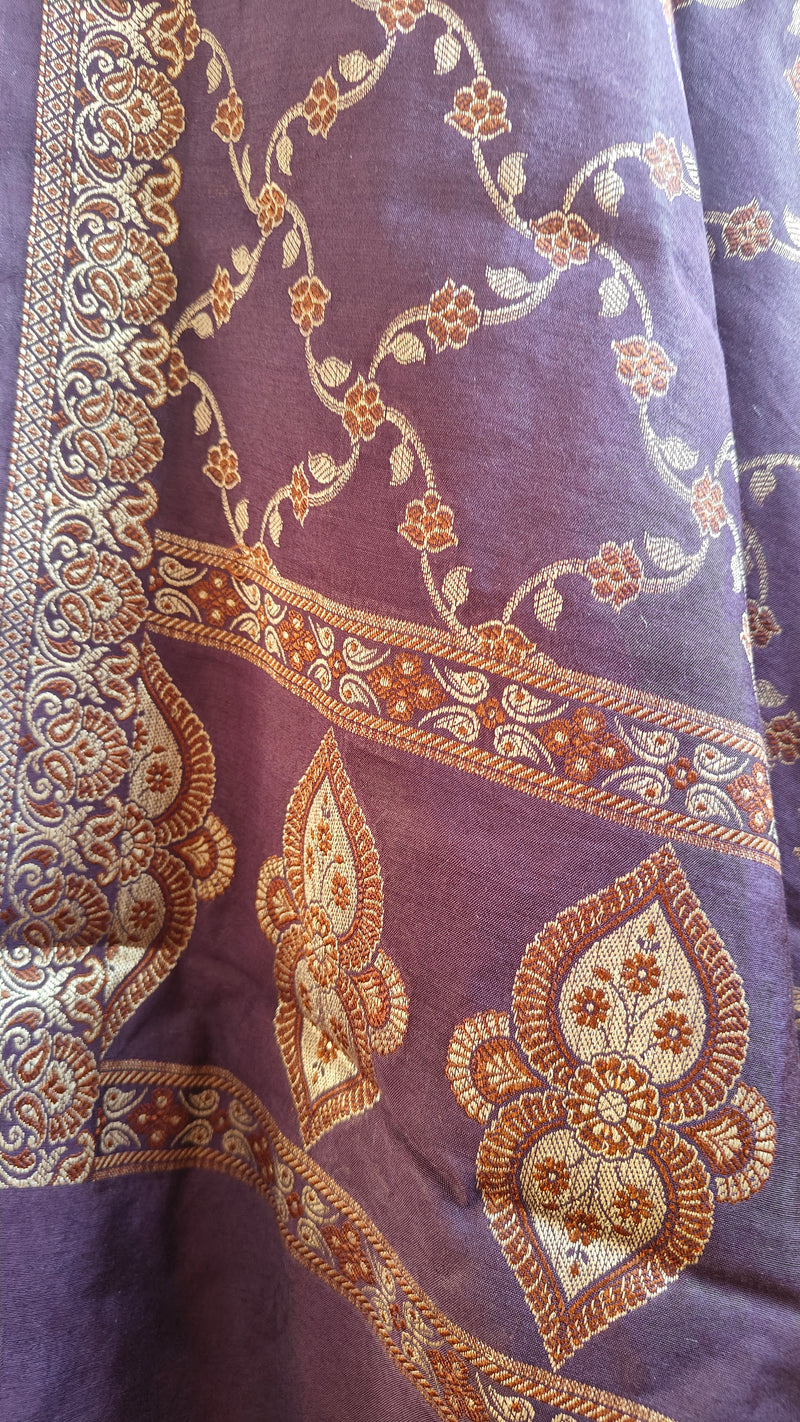 Purple Mulmul Cotton Suit
